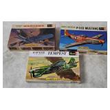 3 Revell Model Kits 1/72 - Warhawk Tempest Mustang