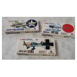 3 Ahm Model Kits 1/144 - Stuka, Lightning, Type 0