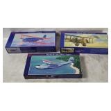 3 Glencoe Model Kits - Curtiss Condor, Martin