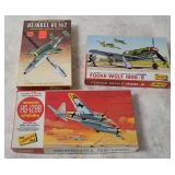3 Lindberg Model Kits 1/72 - Henschel, Focke Wulf