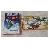 2 Lindberg Model Kits - Me 163 Komet, Me 109
