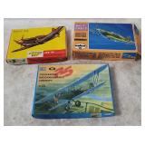 3 Model Plane Kits 1/72 - Apex, Mikro Etc.