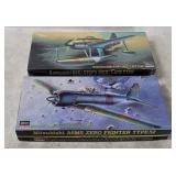 2 Hasegawa Model Kits 1/72 - Kawanishi, Mitsubishi
