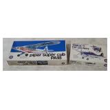 2 Entex Model Kits - Piper Super Cub, Wildcat F4f