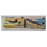 2 Revell Model Kits 1/72 - Corsair, Thunderbolt