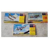 3 Marusan Model Kits - Yakovlev, Me-109, Nik2-j
