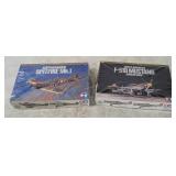 2 Tamiya Model Kits 1/72 - Mustang, Spitfire