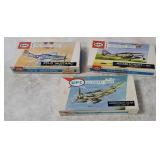 3 Upc Model Kits H O Scale- Messerschmitt, Mustang