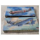 2 Hasegawa Model Kits 1/72 - Hurricane, Nakajima