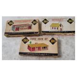 3 Plasticville H O Scale Buildings