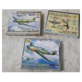 3 Zvezda Model Kits - Stuka, Messerschmitt