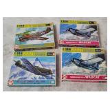 4 Revell Model Kits 1/144 - Wildcat, Warhawk