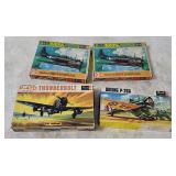 4 Revell Model Kits - Douglas, Boeing, T-bolt