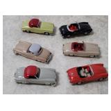 6 Small Plastic Model Cars - Eko, Wiking