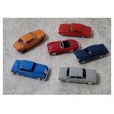 6 Small Plastic Model Cars - Wiking Etc.