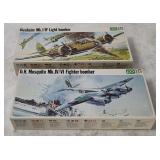 2 Frog Model Kits 1/72 - Mosquito, Blenheim