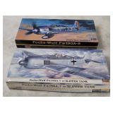 2 Hasegawa Focke Wulf Fw190a Model Kits 1/72