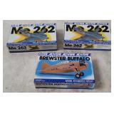 3 Advent Model Kits 1/72 - Me 262, Brewster