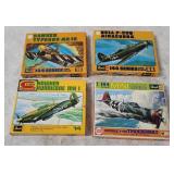 4 Revell Model Kits 1/144 - Hawker, Airacobra