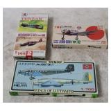 3 Model Kits  - Zero-sen, Tenzan, Junkers Ju.52