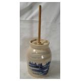 Vtg Paul Storie Pottery Butter Churn