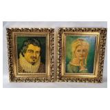 Pair Of Framed Oil Paintings Of Couple