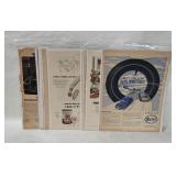 Vtg Magazine Advertisements- Oil Tires Spark Plugs