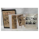 Vtg Baseball Advert, Clippings & Sporting News
