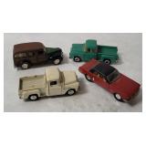 4 Sunnyside Diecast Vehicles- Mustang Chevy Trucks