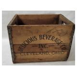 Vtg Delicious Beverage Co. Cleveland Wood Crate