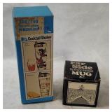 Vtg Cocktail Shaker & The Far Side Mug