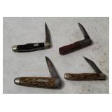 4 Pocket Knives -  Ulster, Boker, Premier
