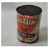 Vtg Oilzum Motor Oil Full Can