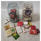 2 Atlas Jars Full Of Vtg Matchbooks