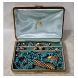 Case W/ Assorted Costume Jewelry