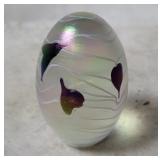 Egg Shaped Art Glass Paperweight