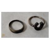 2 Sterling Rings 3.8g