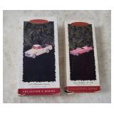 2 Keepsake Ornaments - '59 Caddy, '55 Chevy Truck