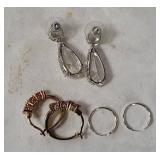 3 Pairs Sterling Earrings 15.2g
