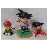 3 Dragon Ball Z Figures - Kid Goku, Kid Gohan