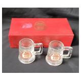 4 Vtg Aunt Jemima Syrup Miniature Glass Mugs