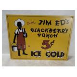 Jim Ed's Blackberry Punch Metal Sign