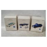 3 Keepsake Ornaments - '61 Impala, '61 Corvette