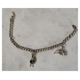 Sterling Charm Bracelet 6.7g, Missing Clasp