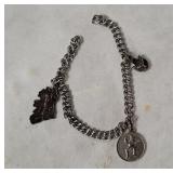 Sterling Charm Bracelet 11.6g, Missing Clasp