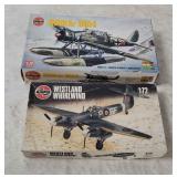 2 Airfix Model Kits 1/72 - Arado, Westland
