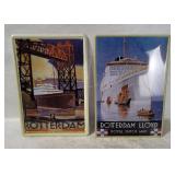 2 Rotterdam Lloyd Royal Dutch Shipping Tin Signs