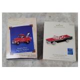 2 Keepsake Ornaments - '57 Fairlane, Tow Truck