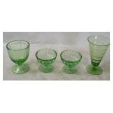 Vtg Depression Glass Dessert Cups