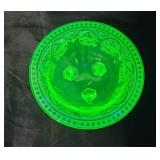 Vtg Cambridge Uranium Glass Mayonnaise Bowl